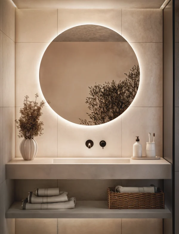 Lustro Lazienkowe Okragle Led Bez Ramy Model03 600x784