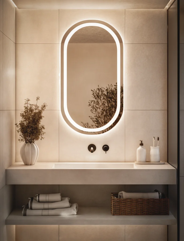 Lustro Owalne Lazienkowe Led Bez Ramy 784x1024