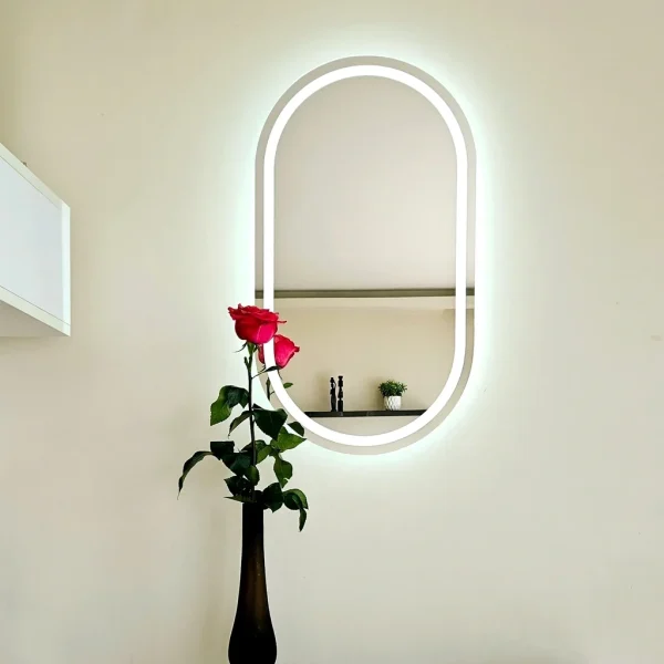 Lustro Owalne Led Do Lazienki 600x600