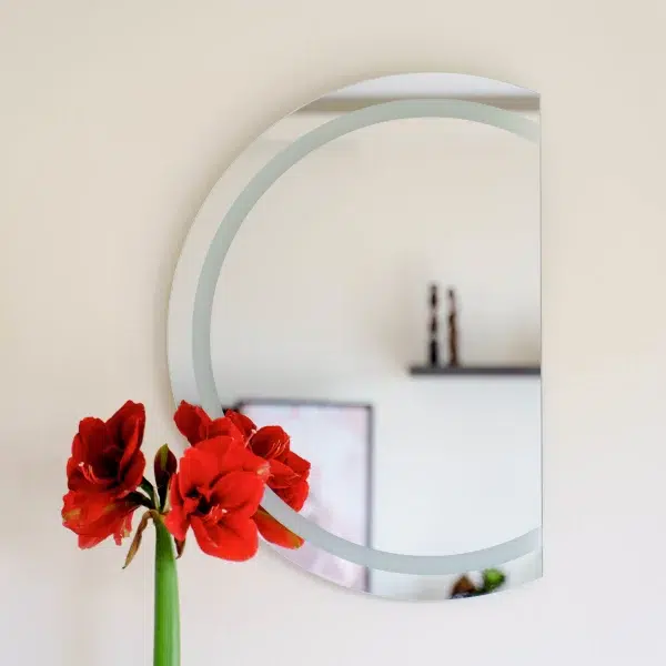 Lustro Polokragle Lazienkowe Led 600x600