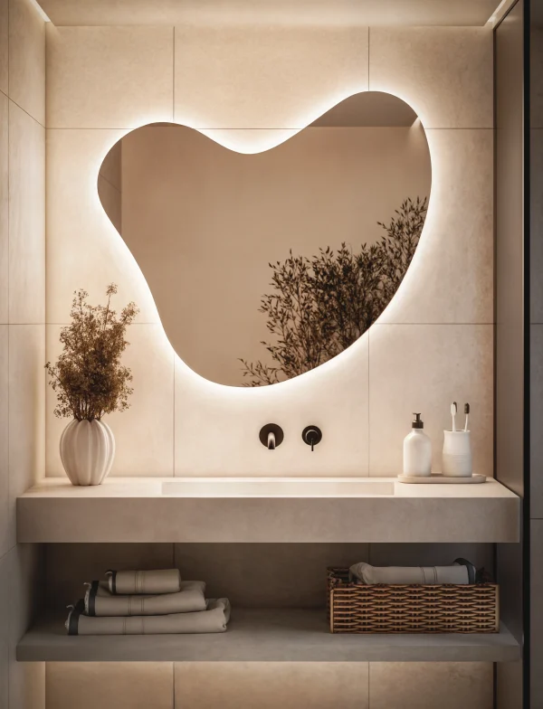 Lustro Nieregularne Podswietelane Led Model010 600x784