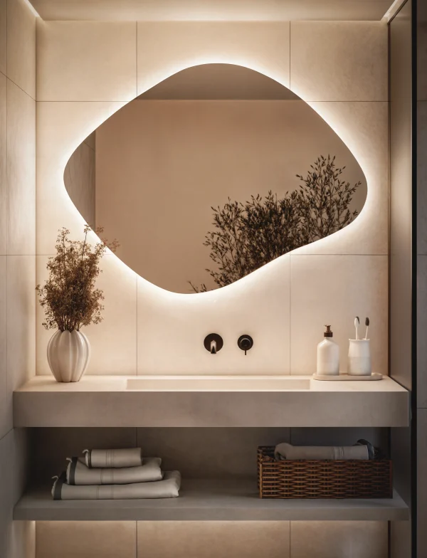 Lustro Nieregularne Podswietelane Led Model09 600x784