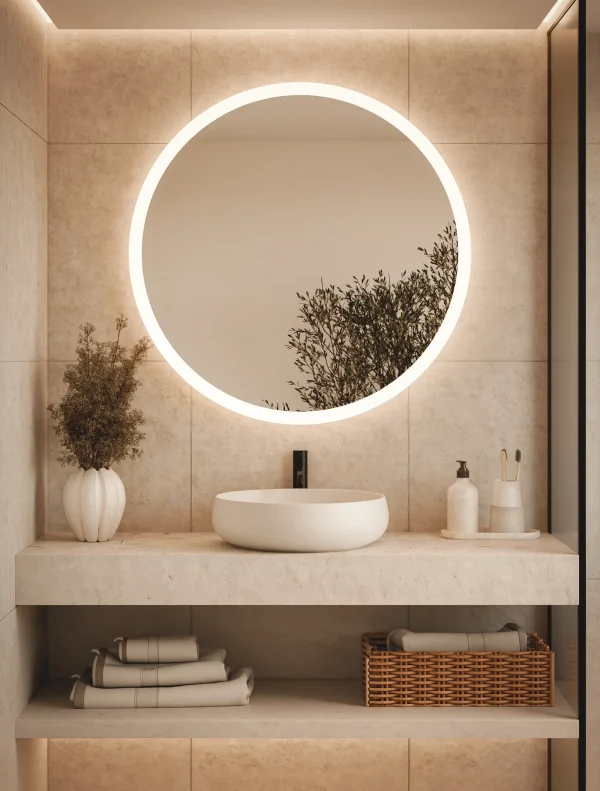 Lustro Okragle Led Podswietlane Lazienkowe Model02 600x791