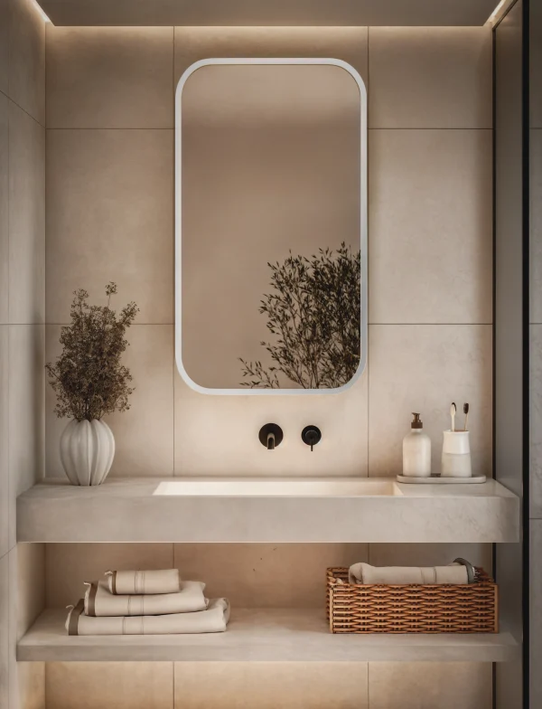 Lustro Prostokatne W Srebrnej Ramie 600x784