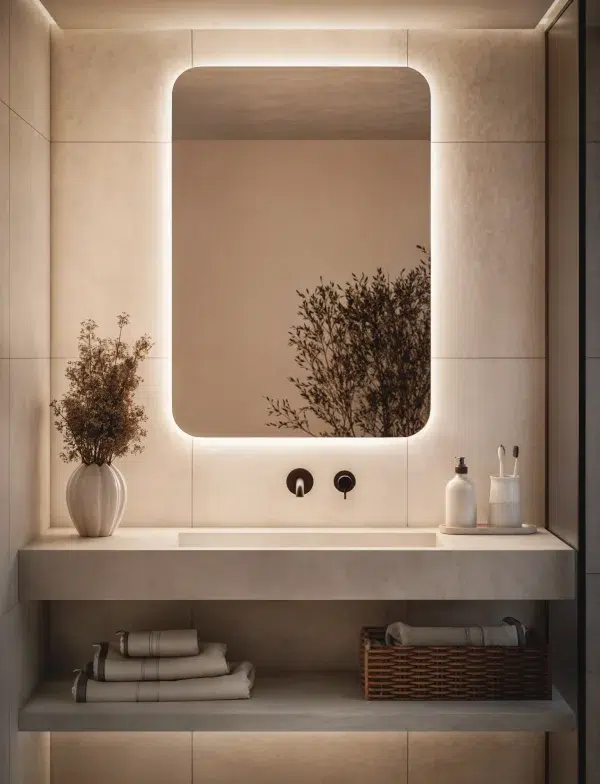 Lustro Prostokatne Z Zaokraglonymi Rogami Led Model01 600x784