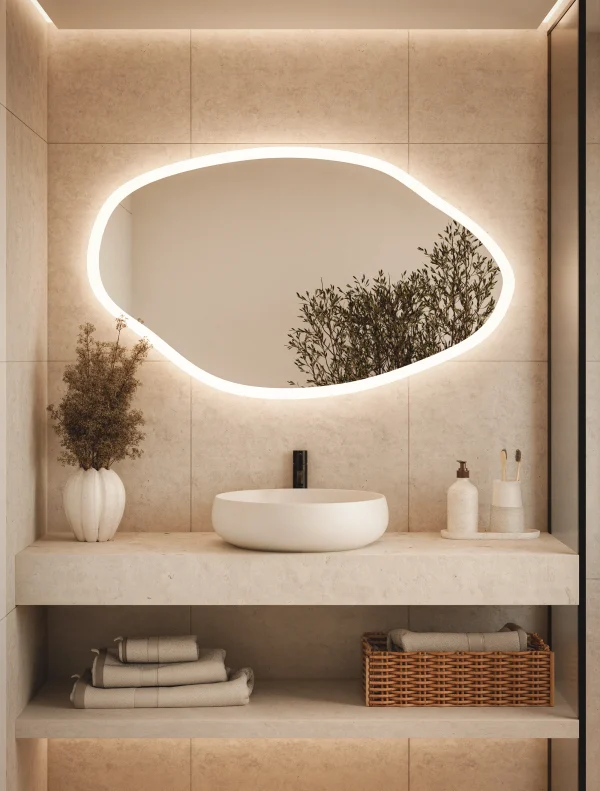 Lustro Organiczne Led Bez Ramy Do Lazienki Model01h2 600x791