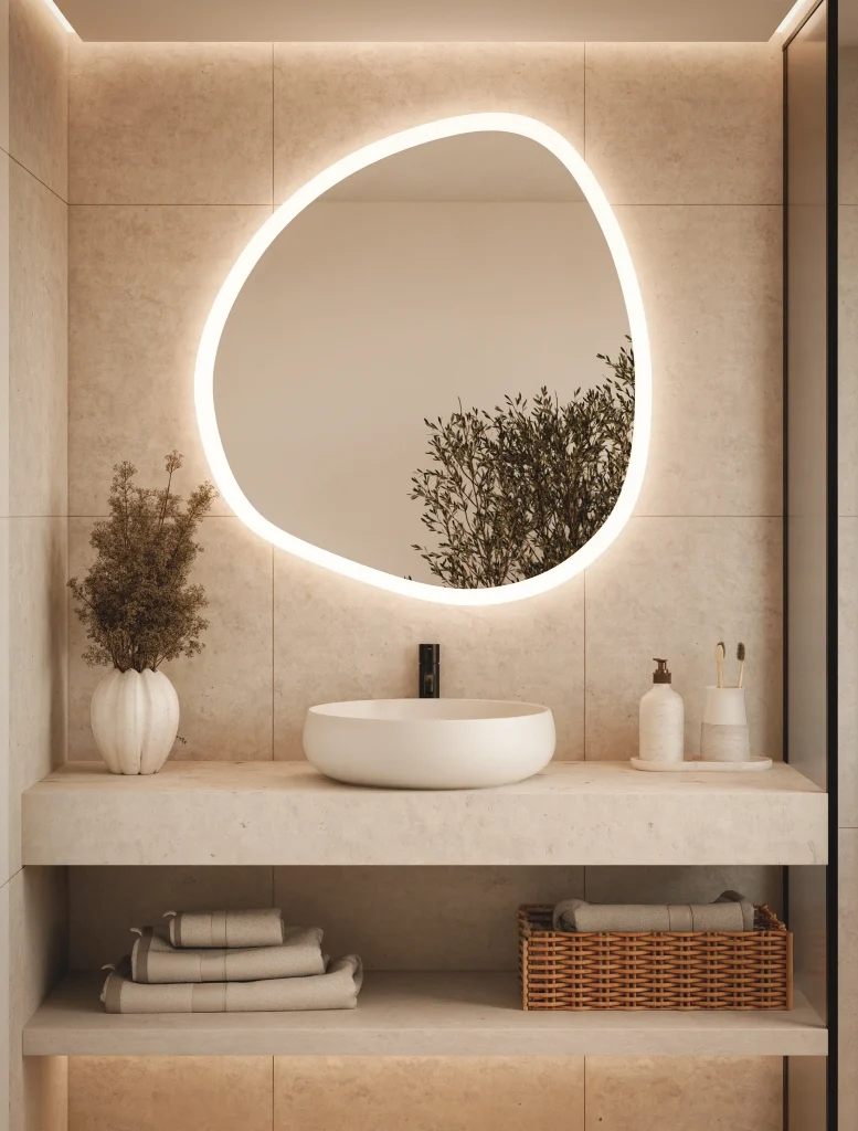 Lustro Organiczne Led Bez Ramy Do Lazienki Model02h2 777x1024