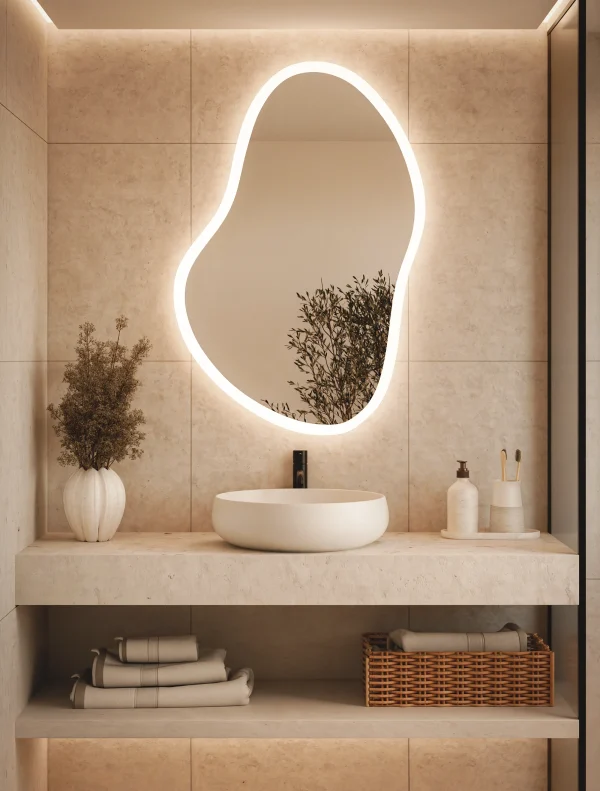 Lustro Organiczne Led Bez Ramy Do Lazienki Model03h2 600x791