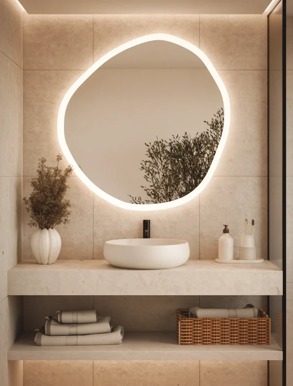 Lustro Organiczne Led Bez Ramy Do Lazienki Model04h2 600x791