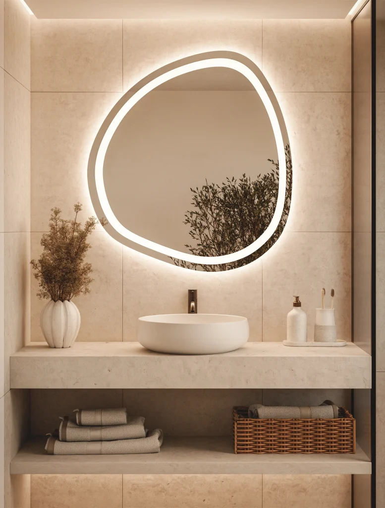Lustro Podswietlane Led Nietypowe Model02H3 777x1024