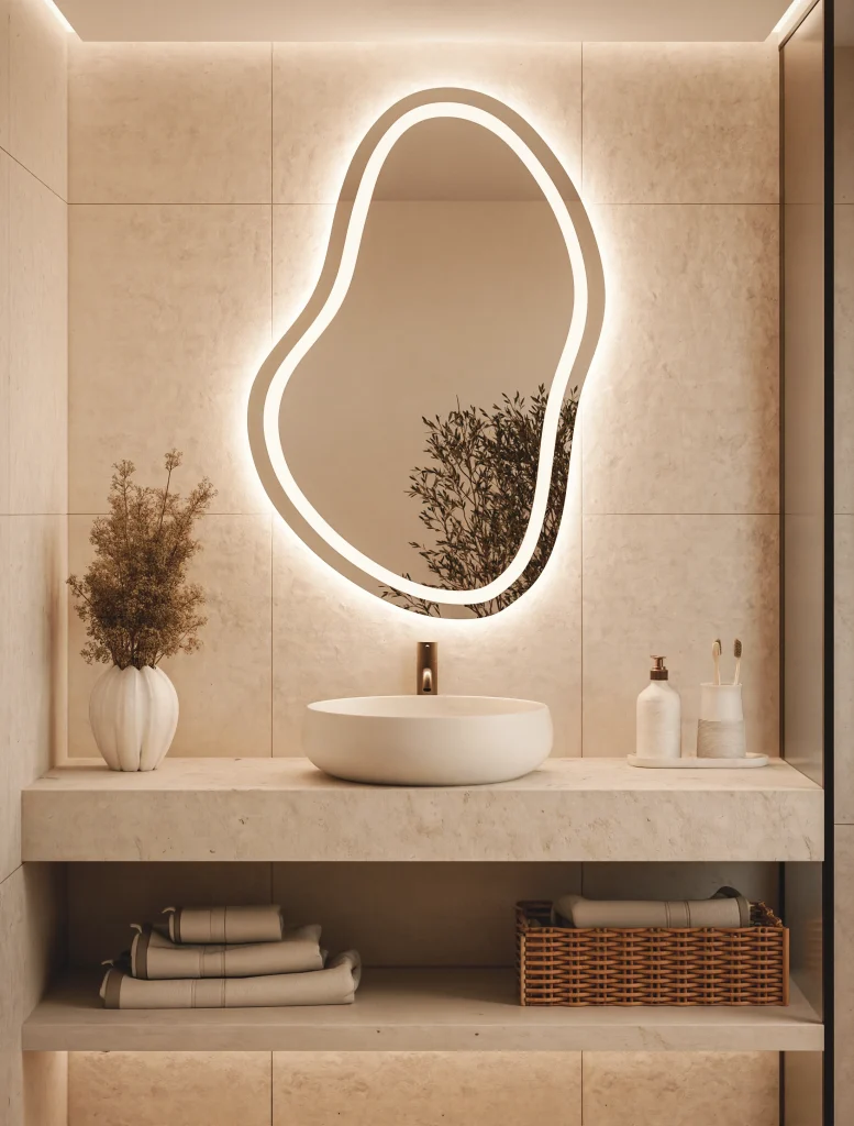 Lustro Podswietlane Led Nietypowe Model03H3 777x1024