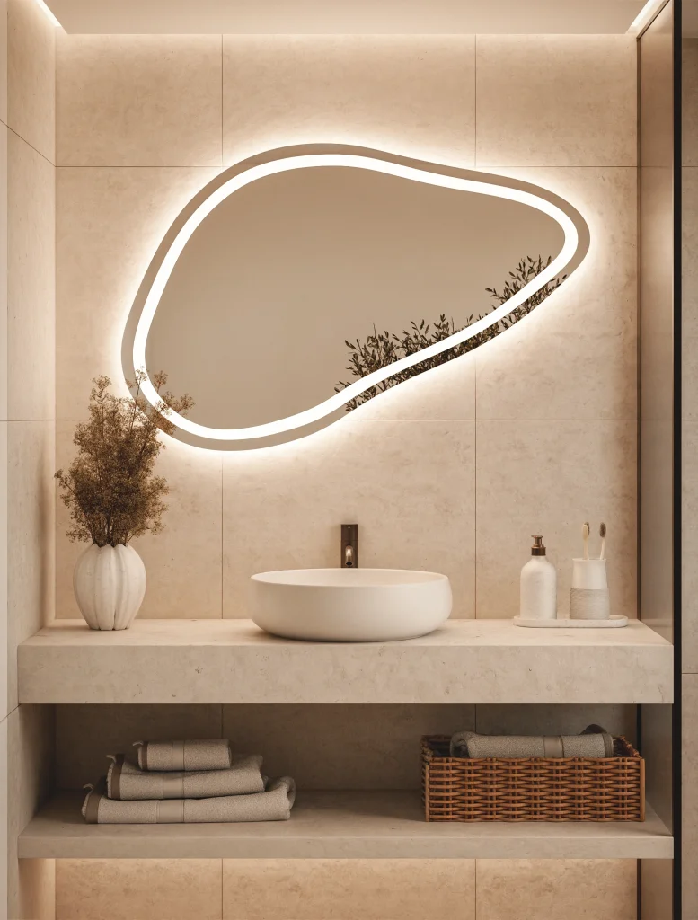 Lustro Podswietlane Led Nietypowe Model07H3 777x1024