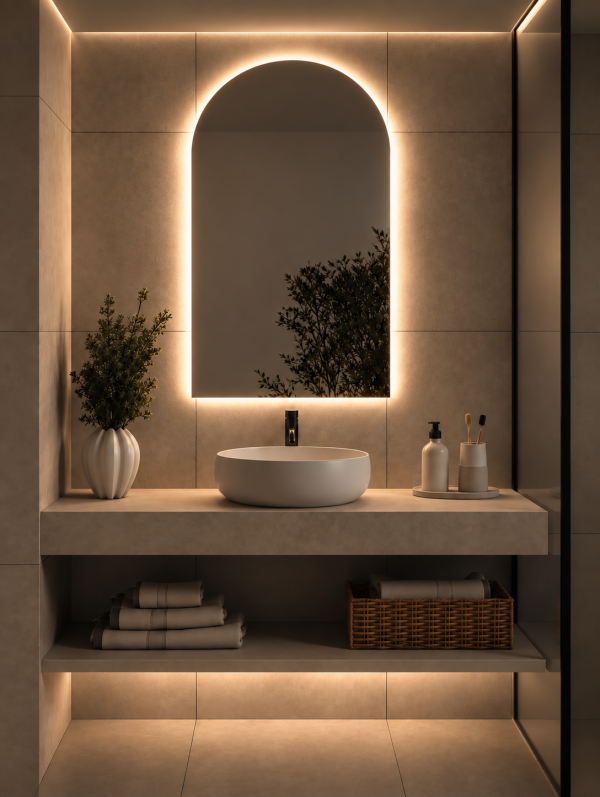 Lustro Polowalne Podswietlane Led Bez Ramy Model01 600x797