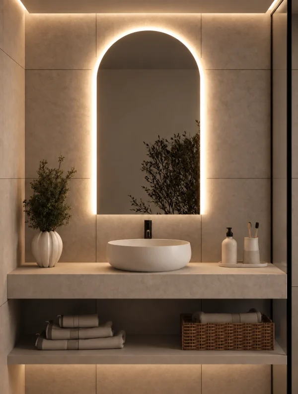 Lustro Polowalne Podswietlane Led Bez Ramy Model04 600x791