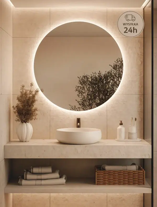 Lustro Okragle Led Lazienkowe Model01 Wysylka 24h 600x791