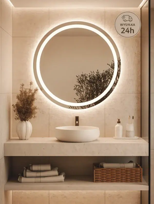 Lustro Okragle Led Lazienkowe Model03 Wysylka 24h 600x791