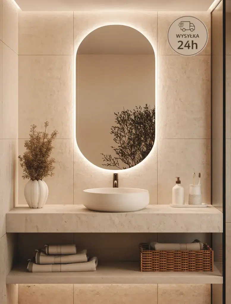 Lustro Owalne Led Lazienkowe Model01 Wysylka 24h 777x1024